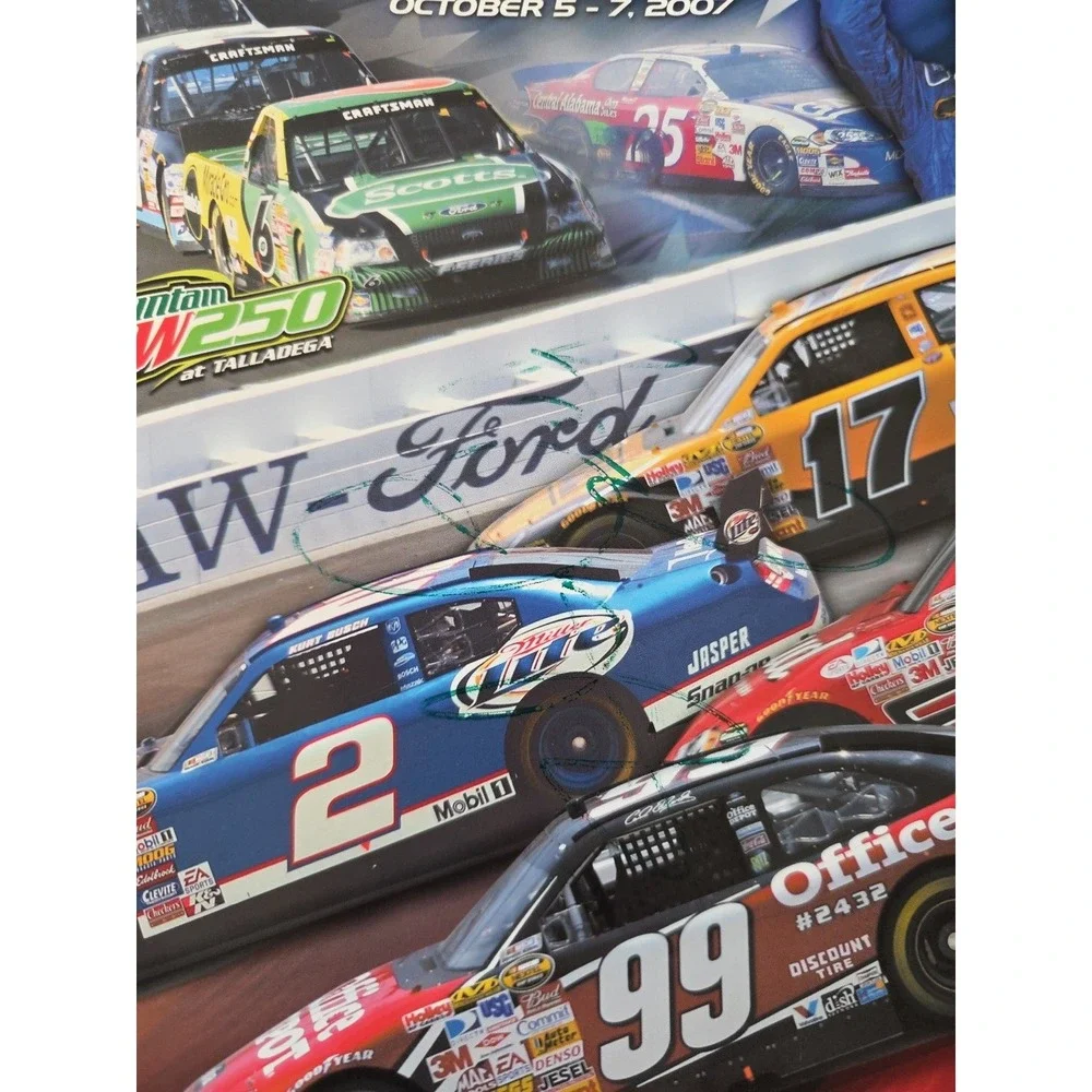 NASCAR Ford 500‎ Talladega Speedway 07 Magazine With Autograph And 2 Koozies